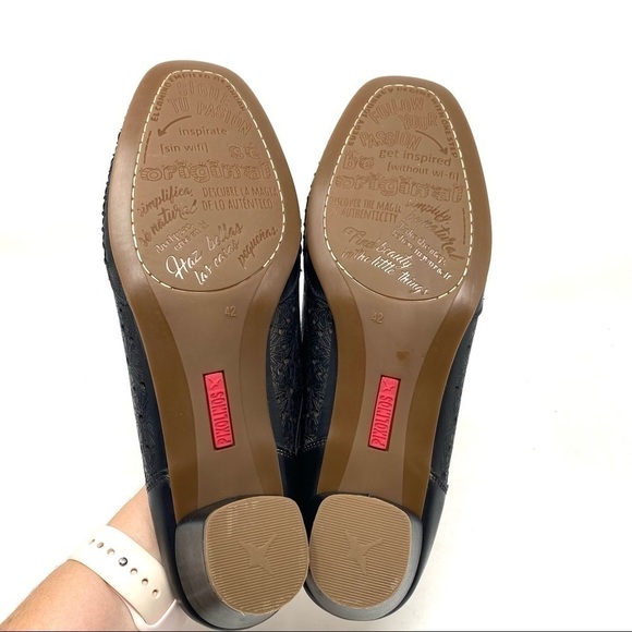 PIKOLINOS GOMERA W6R-5810 black leather slip on dress mules - Picture 6 of 9